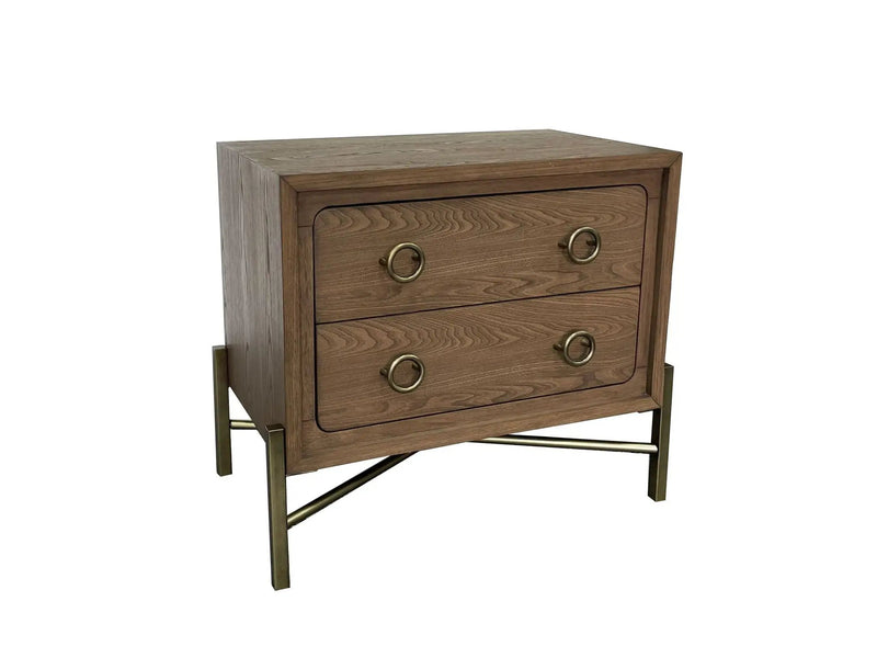 2 Drawer Nightstand With USB - Latte by Unique Piece Furniture