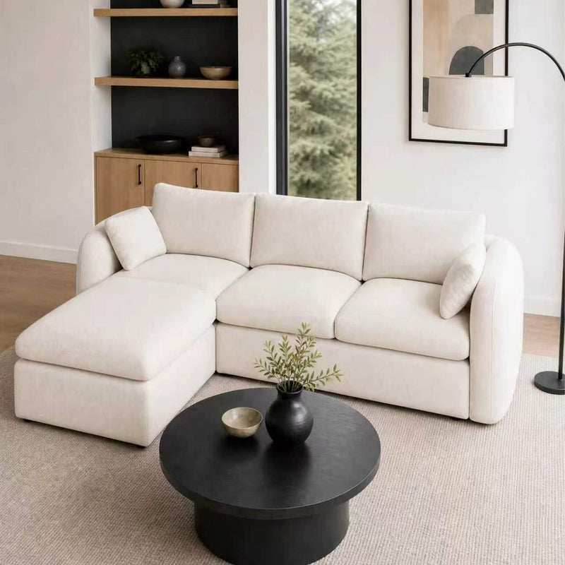 Fully Sponge Compressed Sectional Sofa by HouseOfZazla