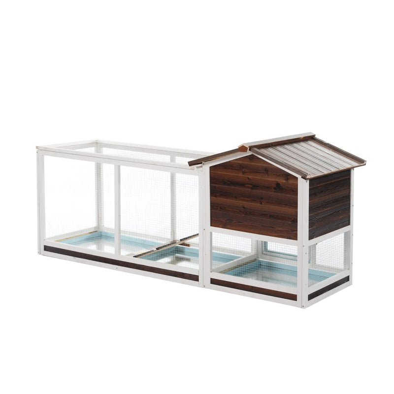 Outdoor Multi-Level Fir Wood Rabbit Hutch by HouseOfZazla