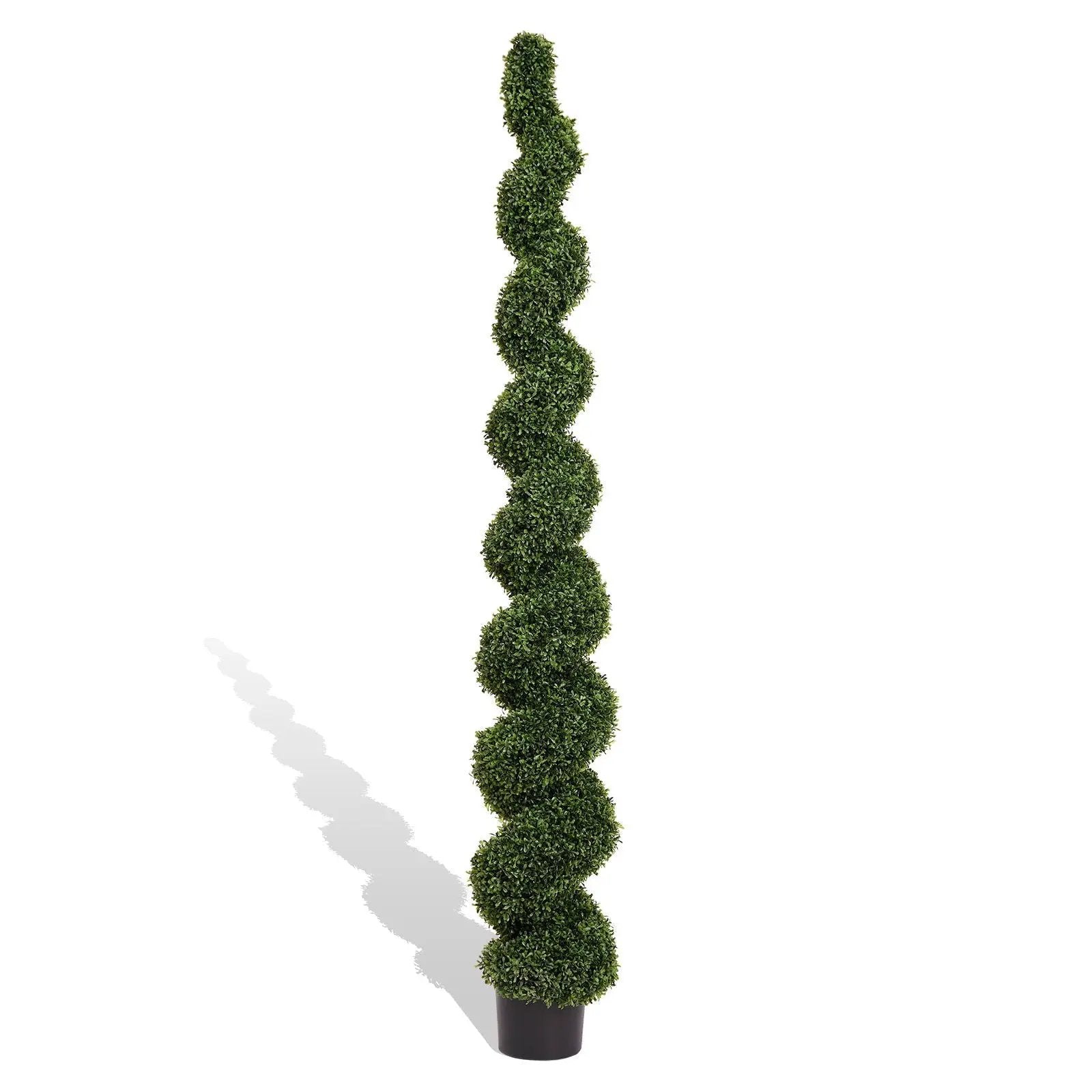 Artificial Outdoor UV Resistant Plastic Boxwood Topiary Spiral Tree by Unique Piece Furniture