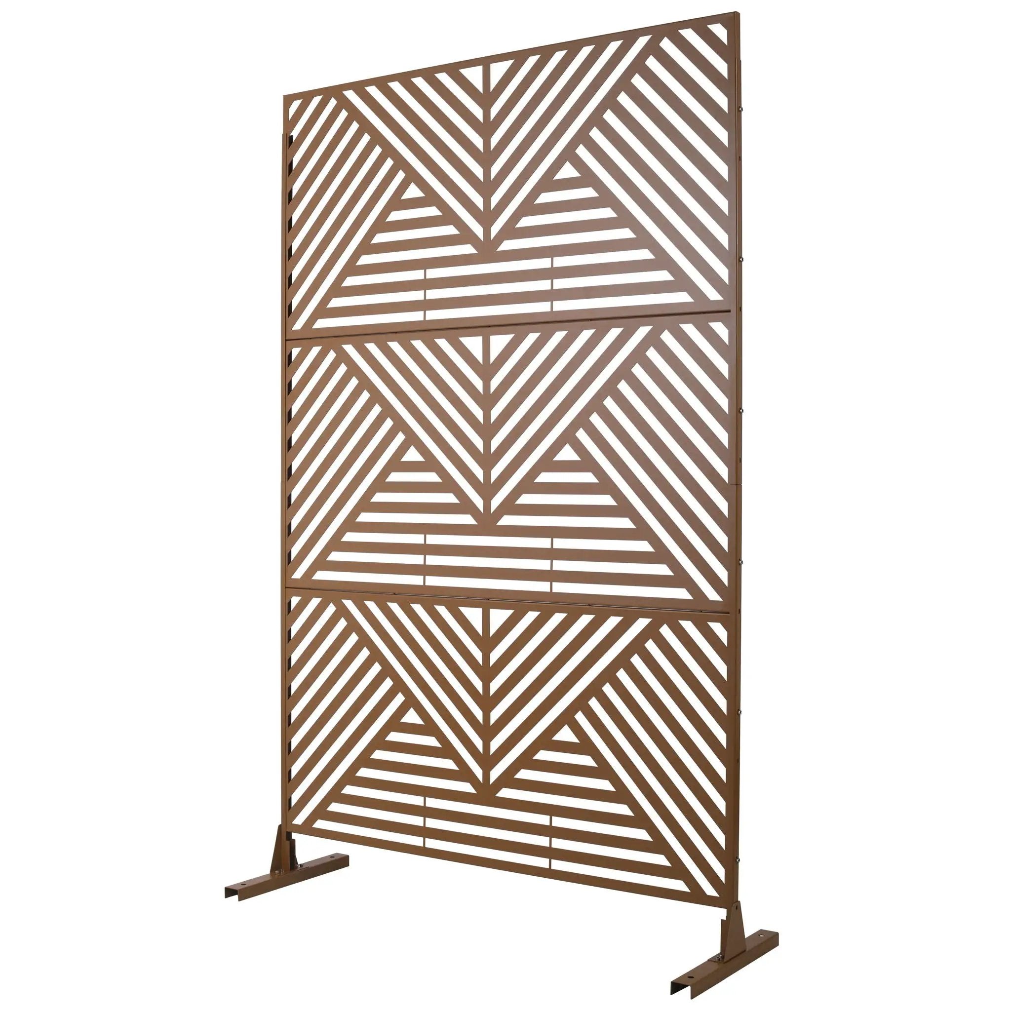 Freestanding Outdoor & Indoor Freestanding Metal Privacy Screen by HouseOfZazla