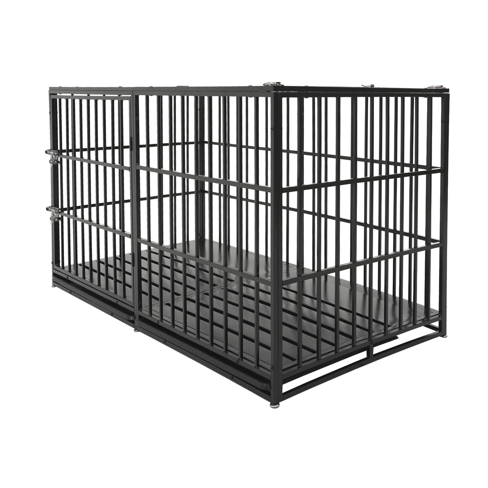 Extra Large Heavy Duty Dog Crate With Removable Pans For Dogs - Black by HouseOfZazla