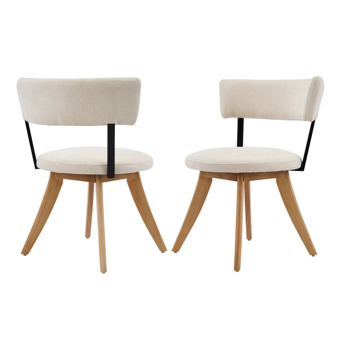 Upholstered Dining Chairs with Curved Back by HouseOfZazla