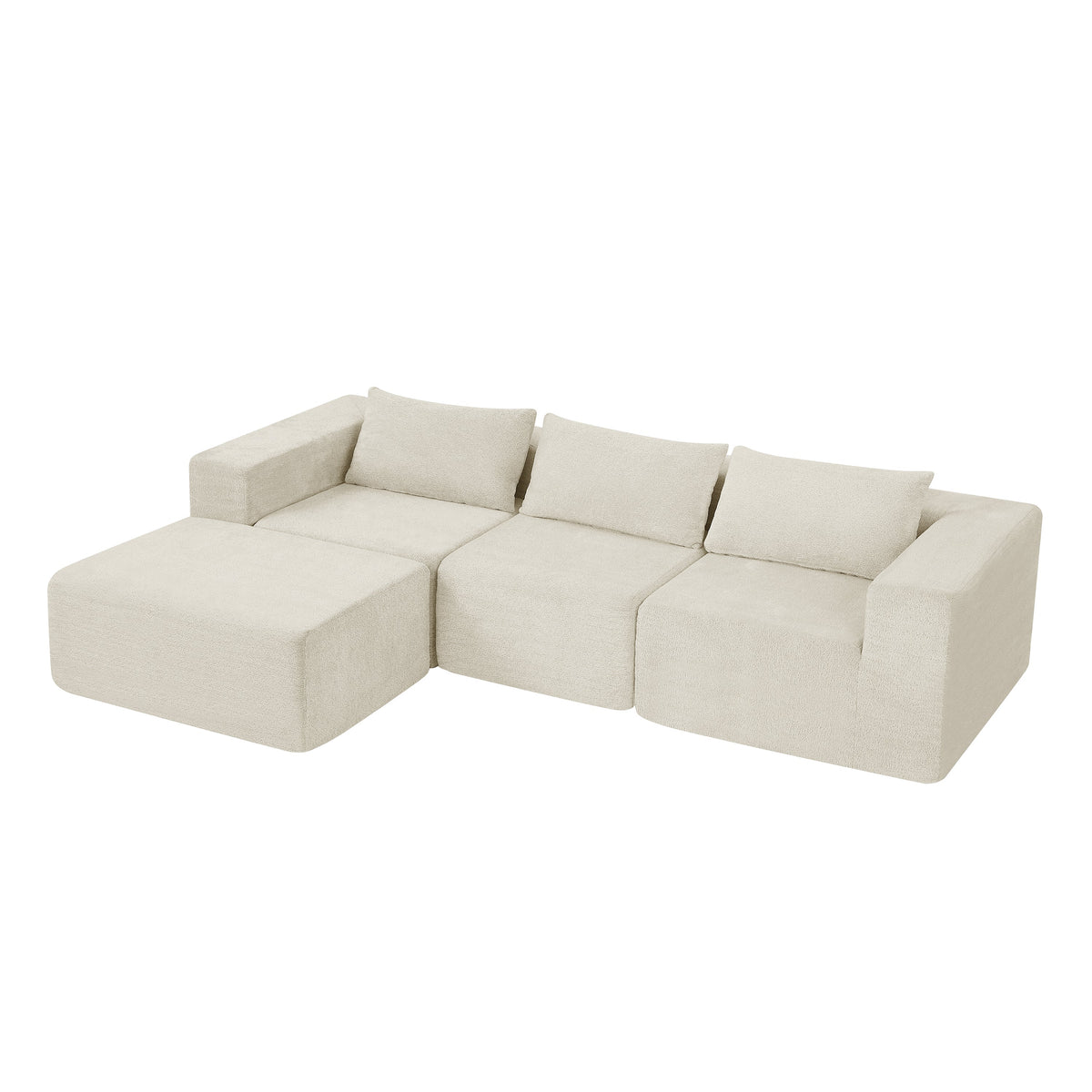 107" Compressed Sectional Sofa (Khaki), photo 2 of 10