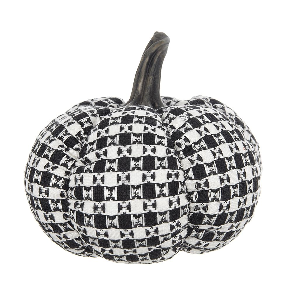 Plaid Pumpkin Decor Set with Fabric Finish - Black, photo 9 of 13