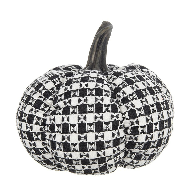 Plaid Pumpkin Decor Set with Fabric Finish - Black, photo 9 of 13