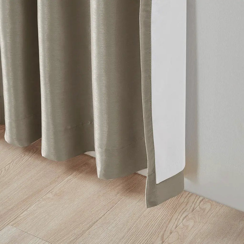 Twist Tab Total Blackout Window Curtain Panel Pewter 50x84 by HouseOfZazla