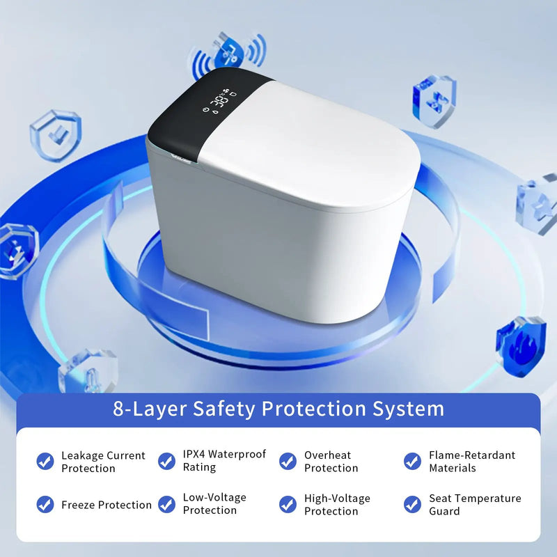 E40 Smart Toilet with Built-In Bidet and Advanced Features by HouseOfZazla