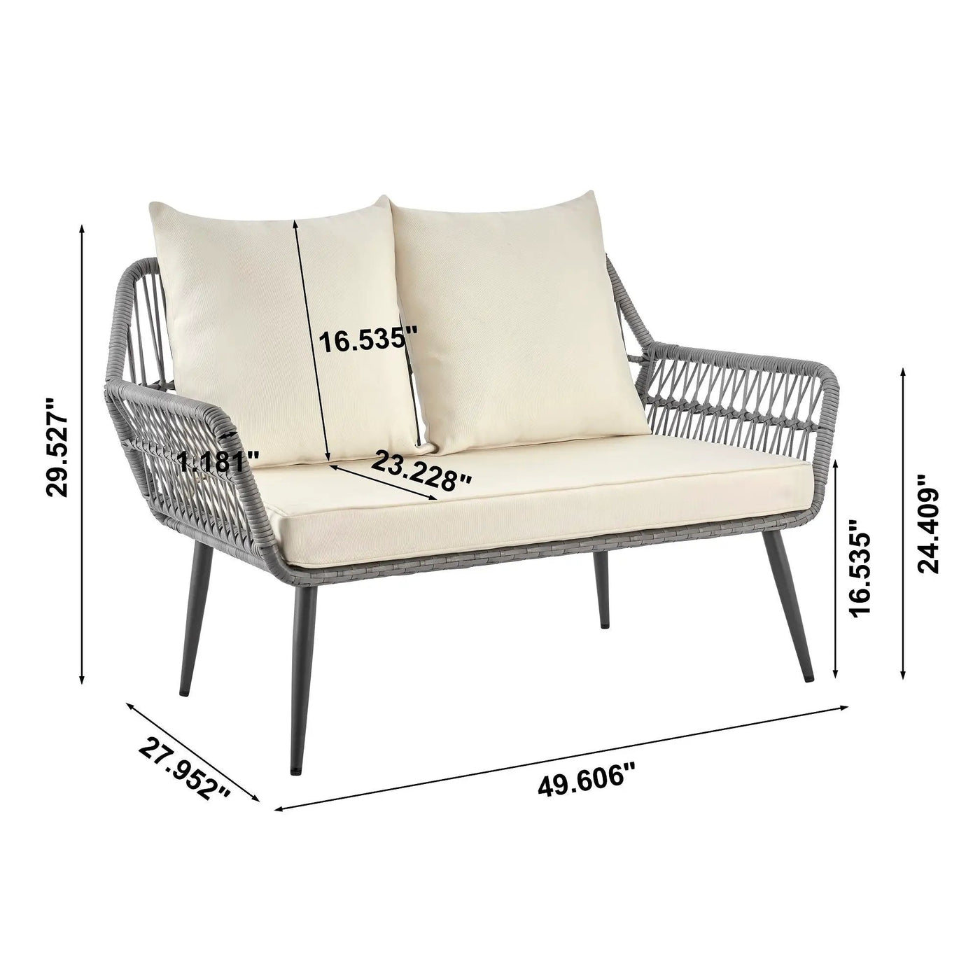 Portofino - 4 Piece Outdoor Conversation Set by HouseOfZazla