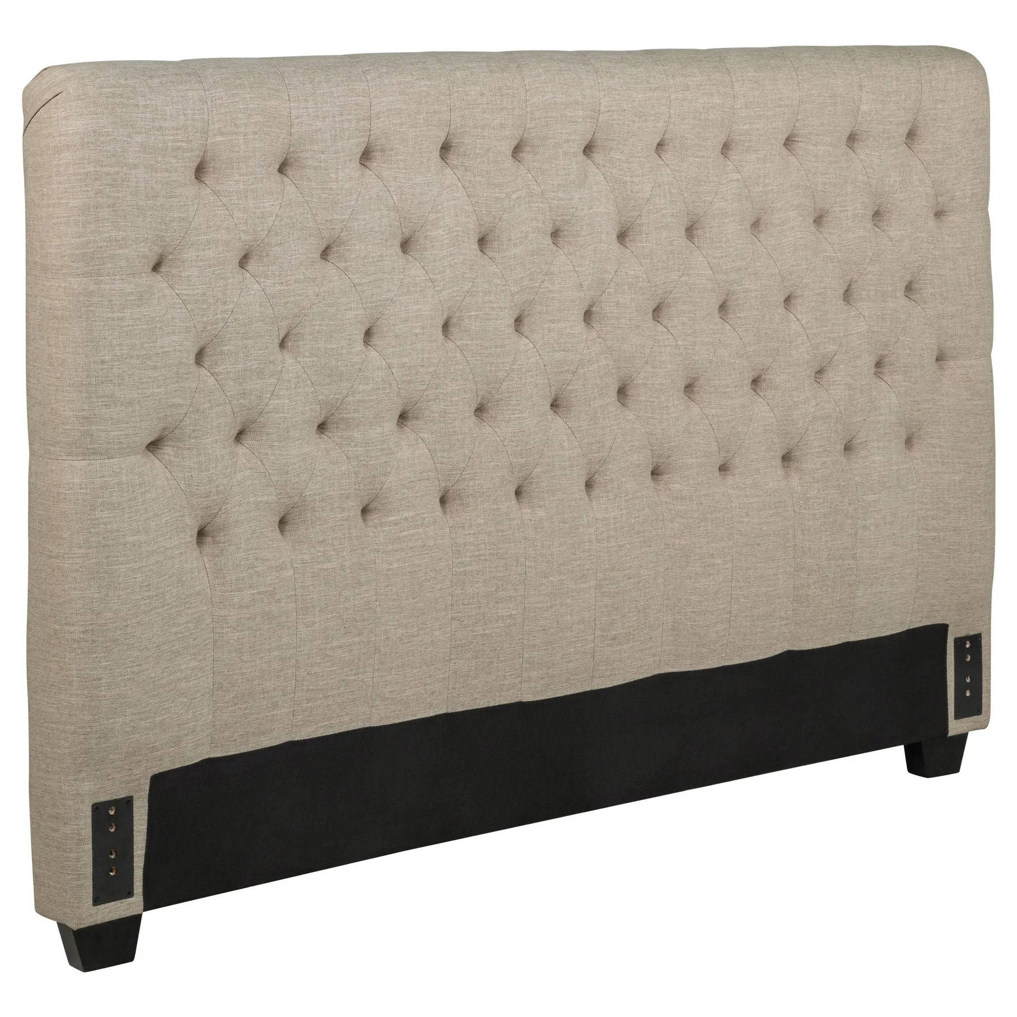 Chloe Upholstered California King Panel Headboard Oatmeal by Unique Piece Furniture