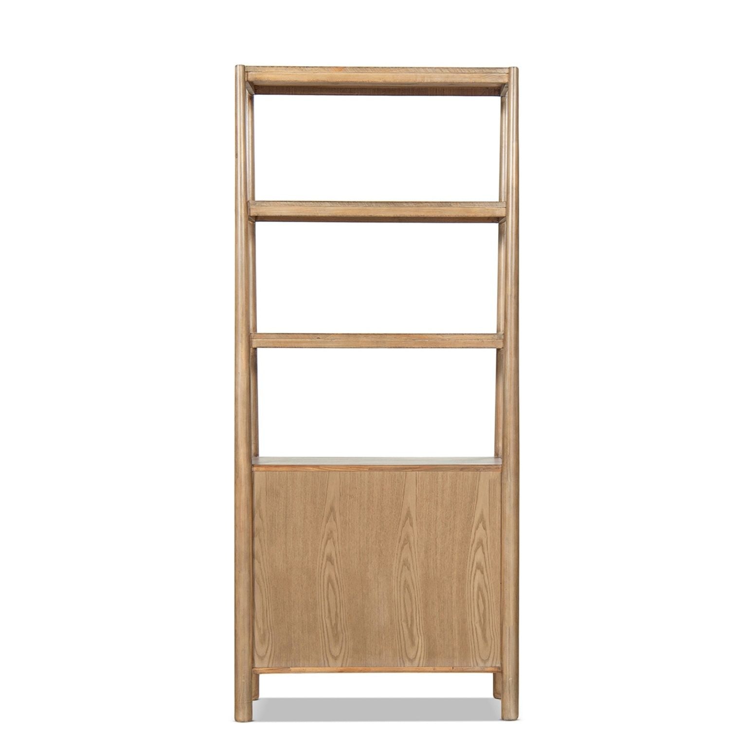 Nolan - Bookcase With Lower Cabinet - Natural by HouseOfZazla