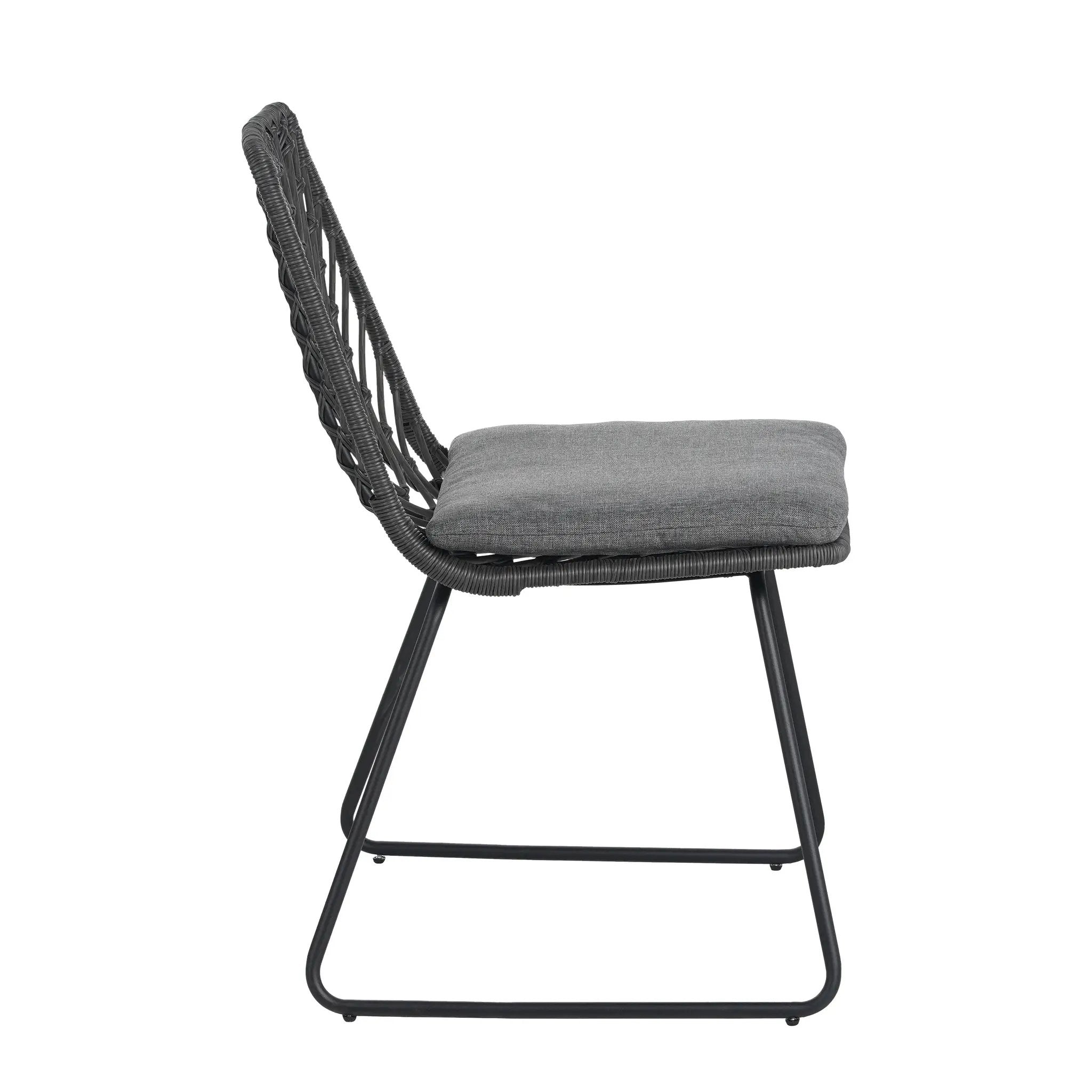 DEJA Chair 2PCS with 2 Cushions, Gray by HouseOfZazla
