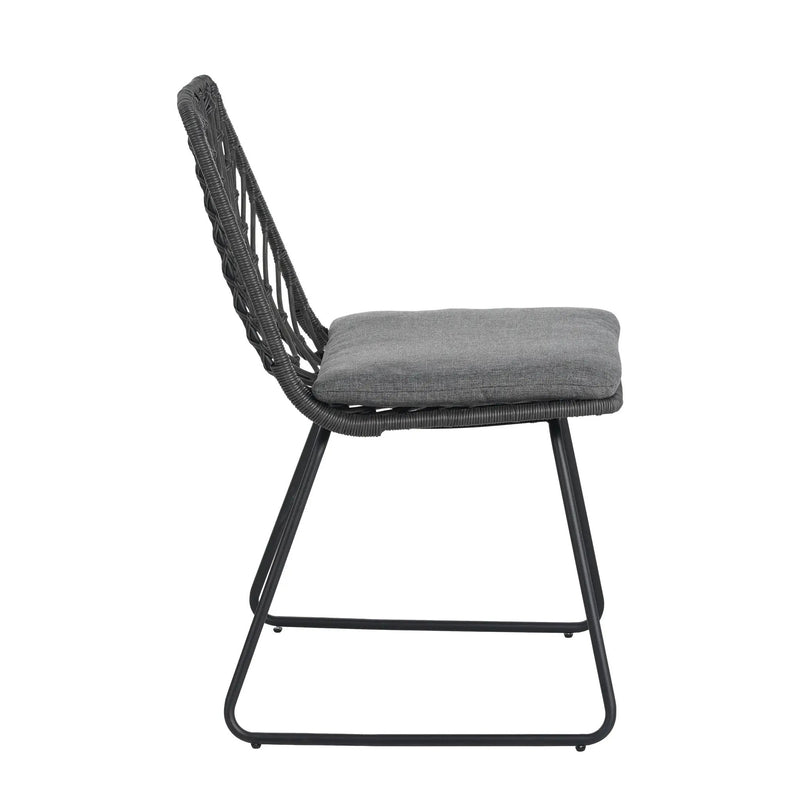 DEJA Chair 2PCS with 2 Cushions, Gray by HouseOfZazla