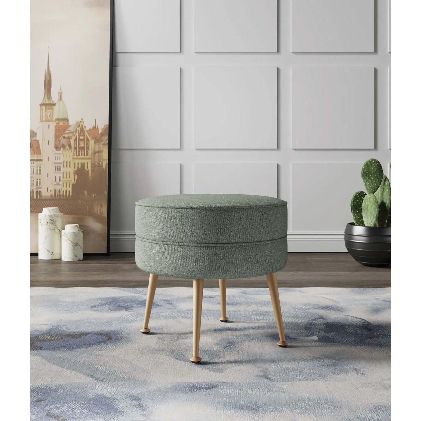 Bailey - Upholstered Accent Ottoman by HouseOfZazla