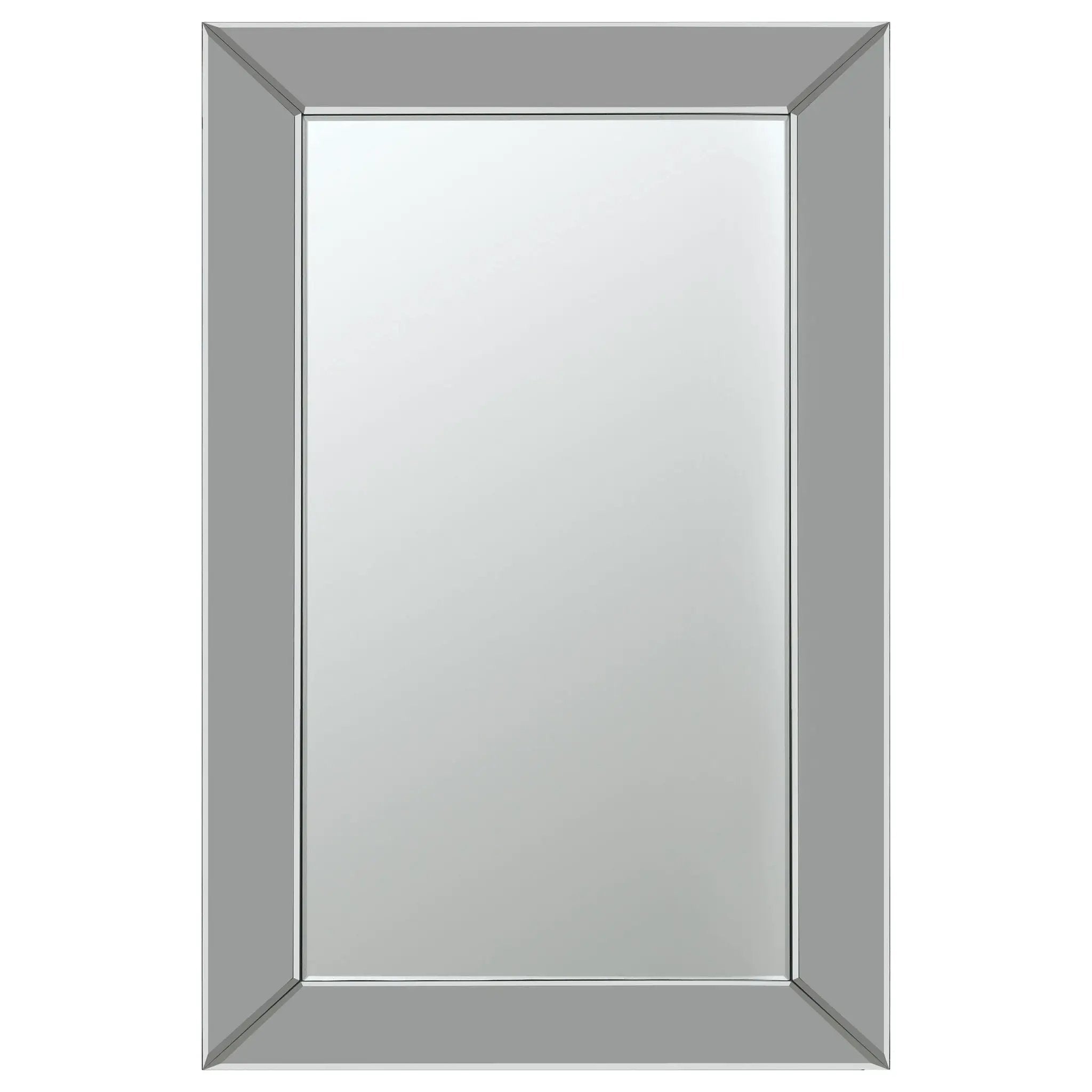 Pinciotti 36 x 24 Inch Beveled Frame Wall Mirror Silver by Unique Piece Furniture