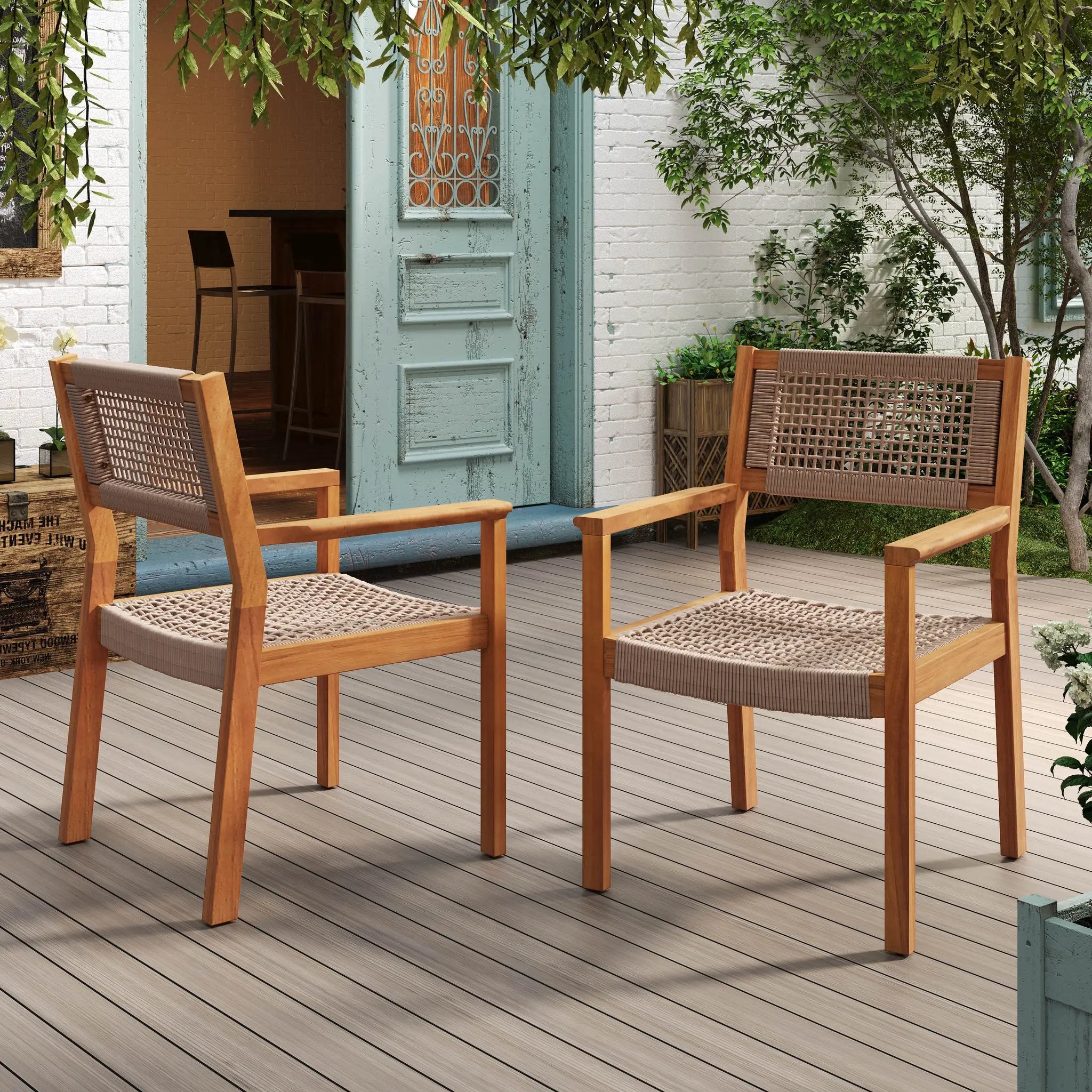 Braided Dining Chair - Set of 2 by HouseOfZazla