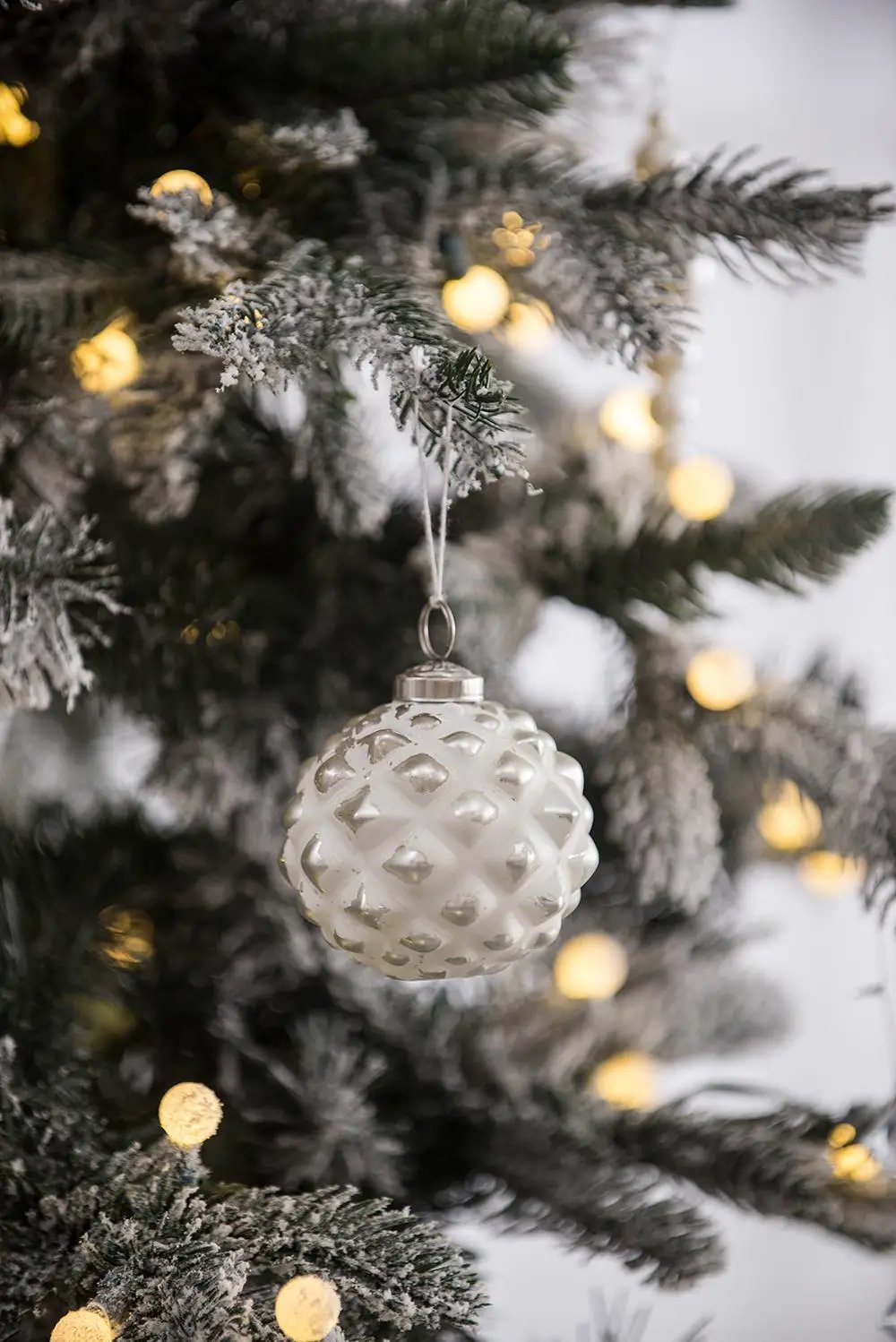 Christmas Ball Ornaments, Decorative Hanging Ball Christmas Tree Ornaments, For Holiday Party Decorations (Set of 12) - White by Unique Piece Furniture