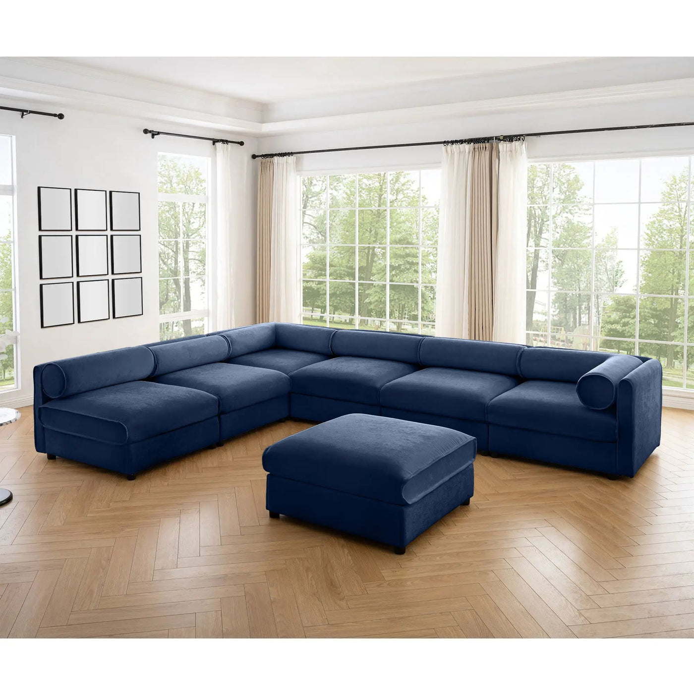 Modern Modular Sectional Sofa With Storag, Contemporary Cylindrical Design by Unique Piece Furniture