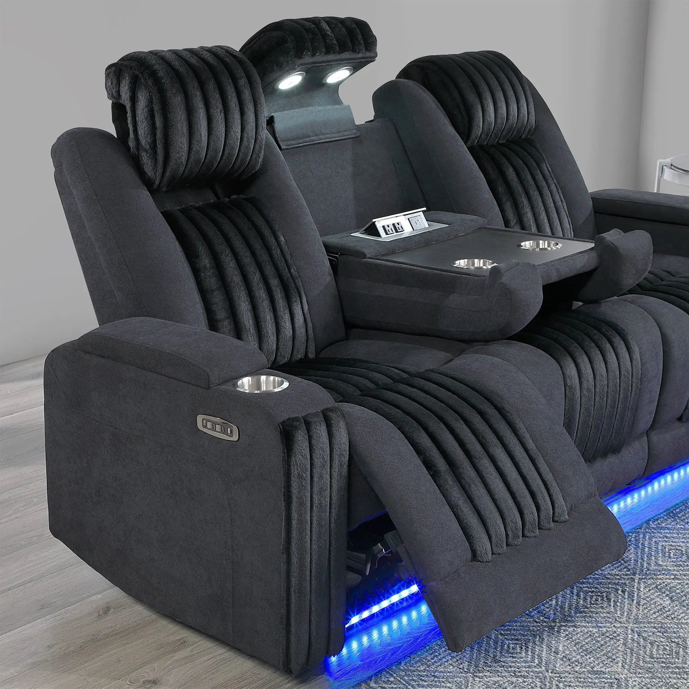 Duran - Power Reclining Sofa With Power Headrest by HouseOfZazla
