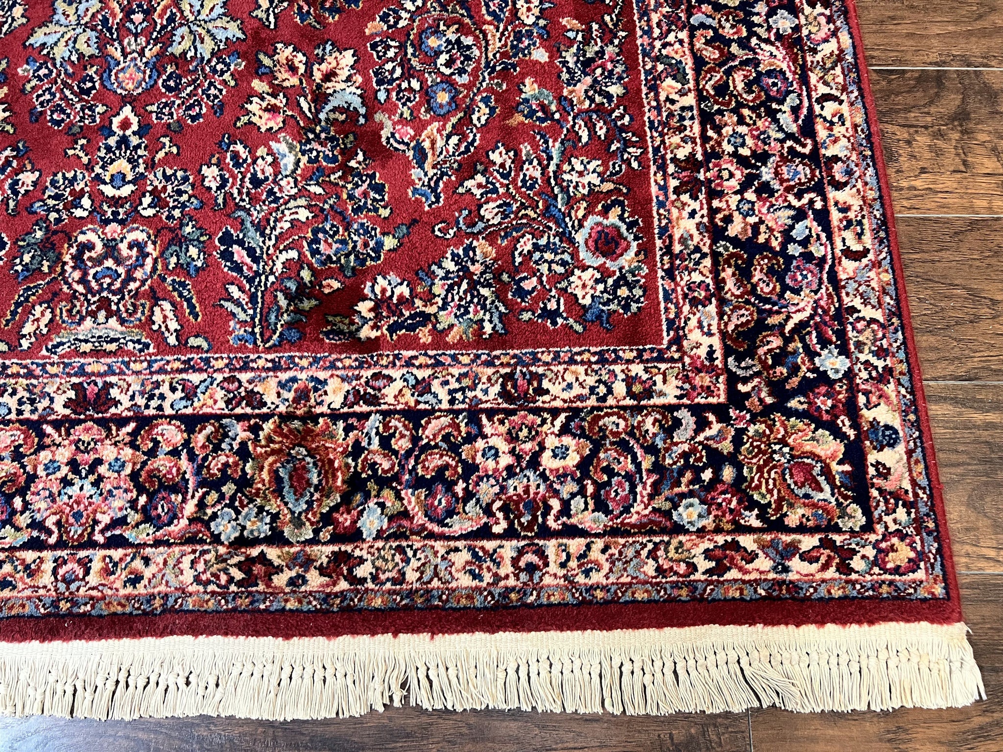 Karastan Rug 5.9 x 9 Red Sarouk #785, Wool Karastan Carpet, Original 700 Series, Vintage Karastan Oriental Rug Discontinued by Jewel Rugs