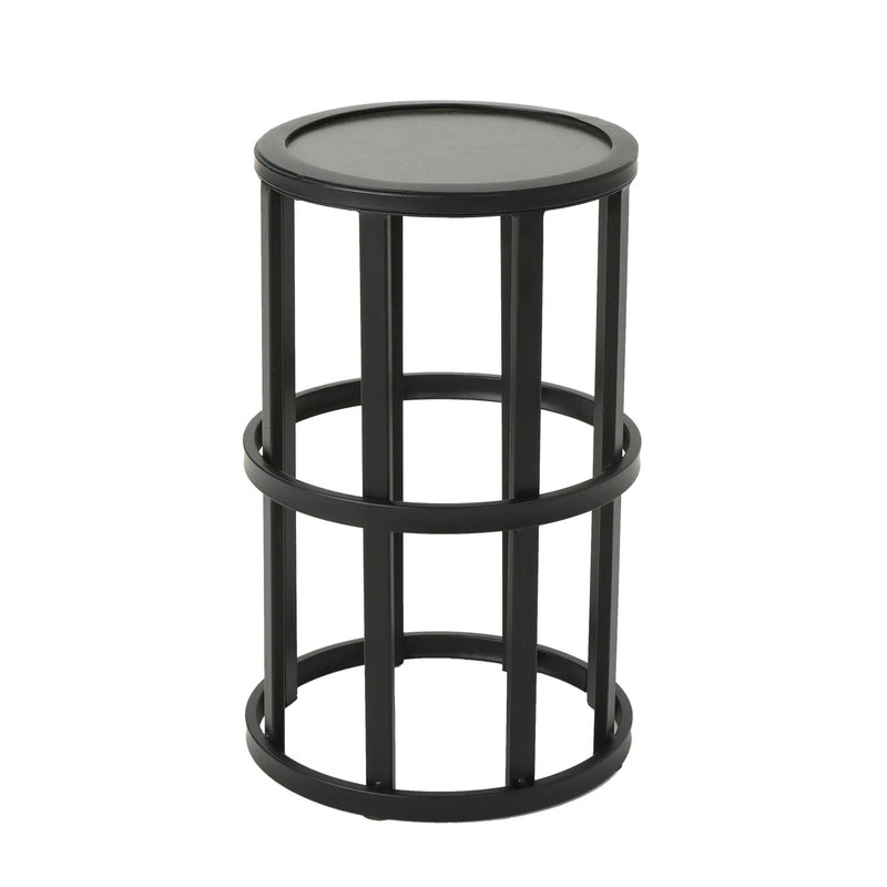 Outdoor Powder Coated Side Table - Gray by HouseOfZazla