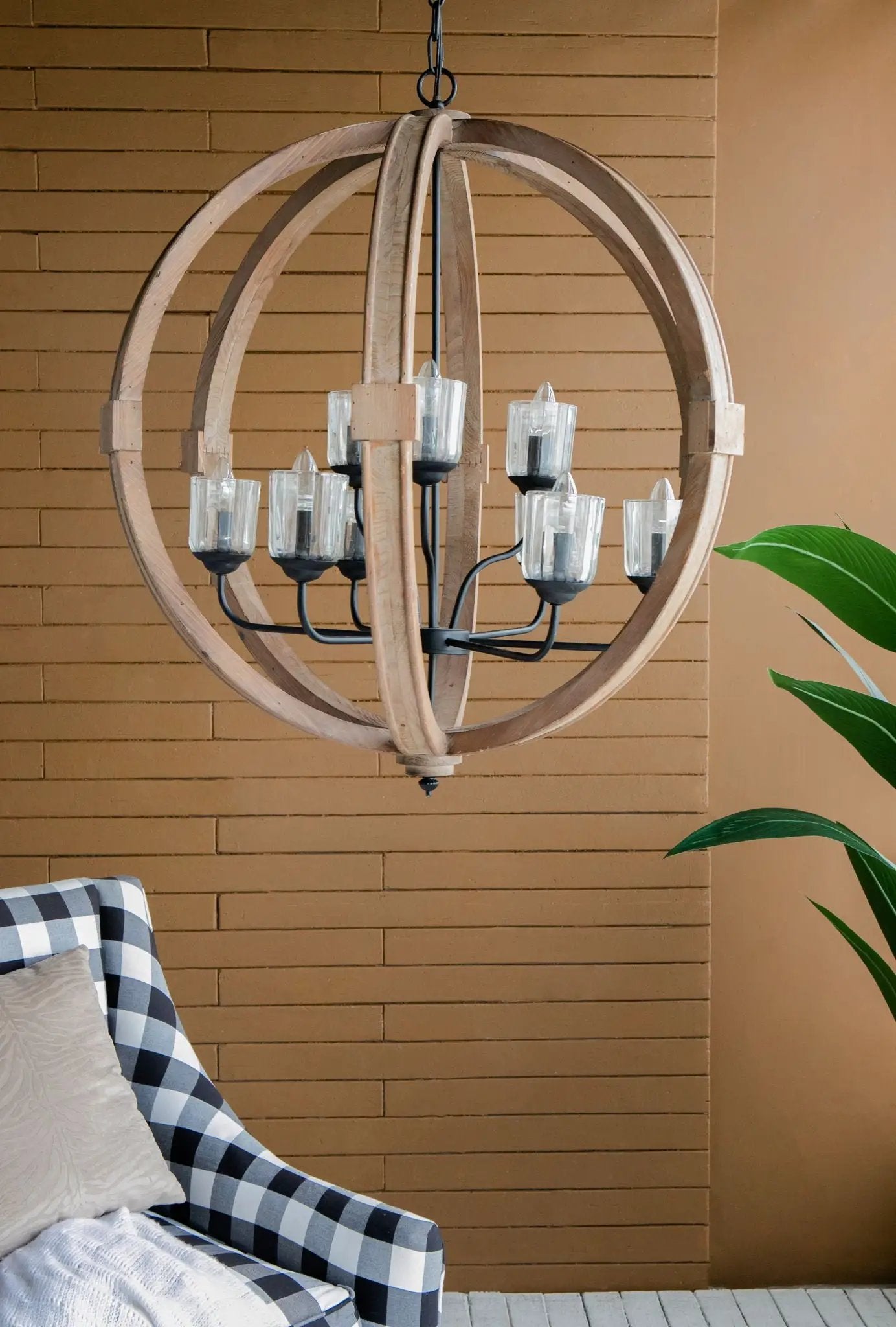 Chandelier, Hanging Light Fixture With Adjustable Chain For Kitchen, Bulb Not Included by HouseOfZazla