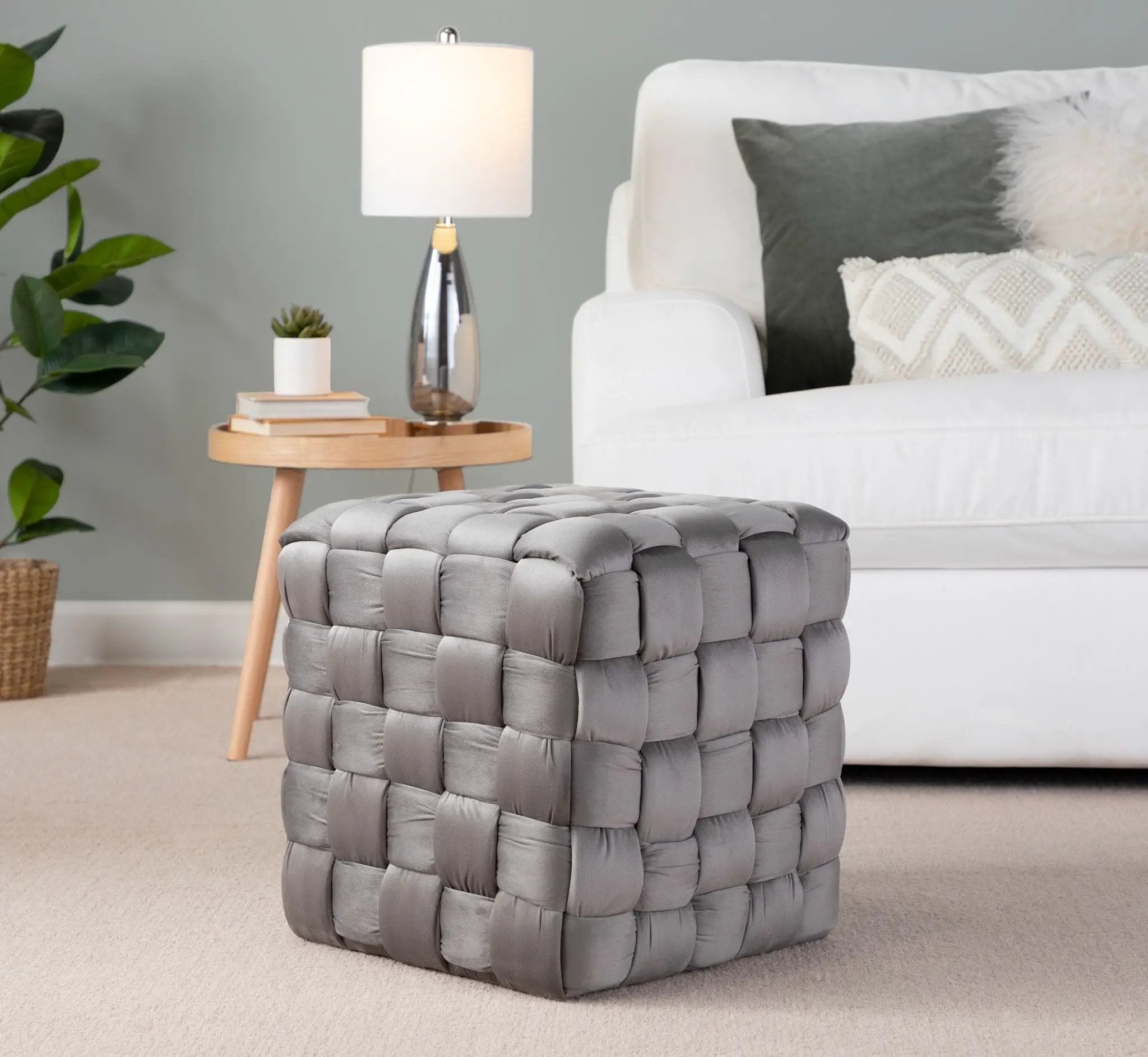 Square Braided Ottoman - by Unique Piece Furniture