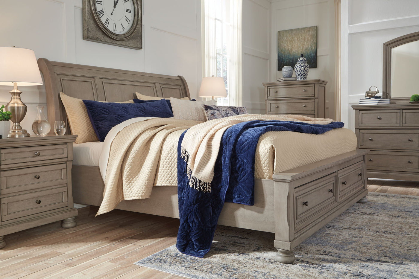 Lettner - Sleigh Bed by Unique Piece Furniture