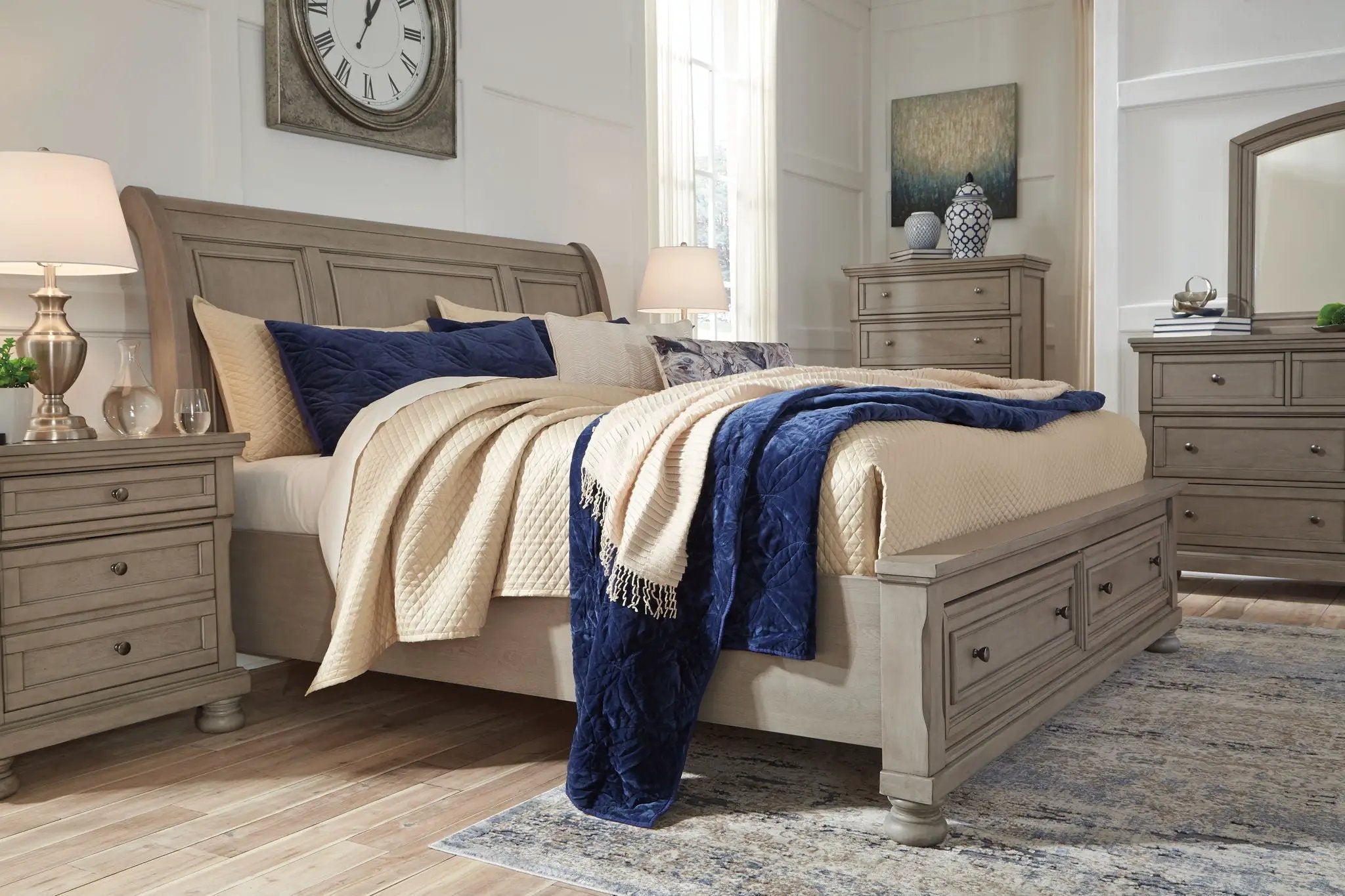 Lettner - Sleigh Bed by Unique Piece Furniture