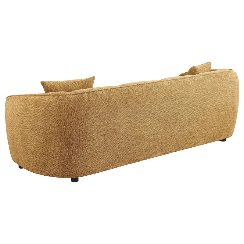 Aleisha 2-piece Chenille Upholstered Sofa Set Mustard Yellow by Unique Piece Furniture