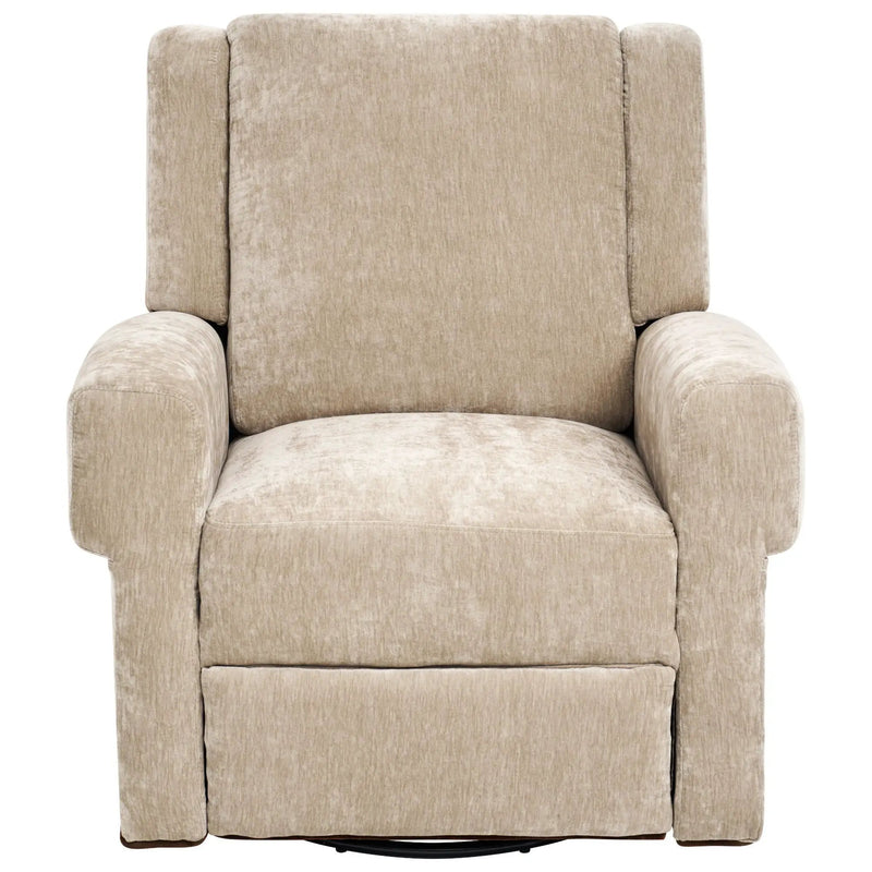 Manual Recliner Chair With Swivel Rocker Function, Dual Recline Angles by Unique Piece Furniture
