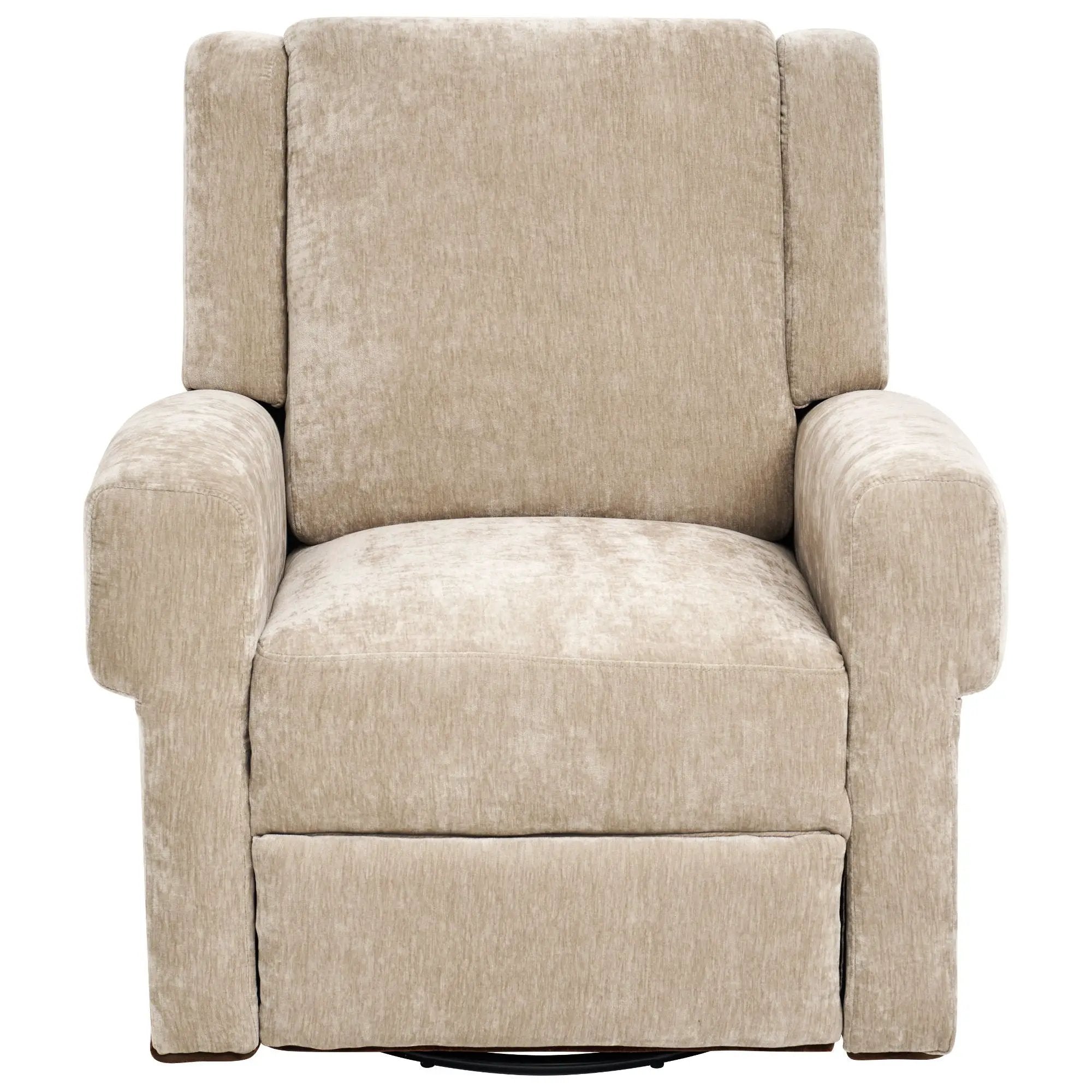 Manual Recliner Chair With Swivel Rocker Function, Dual Recline Angles by HouseOfZazla