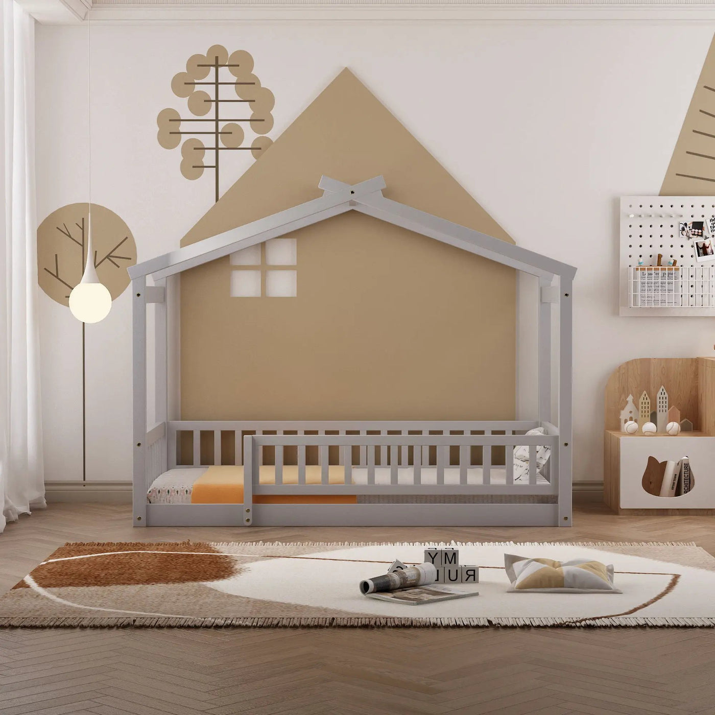 Bed House Bed Frame With Fence by Unique Piece Furniture