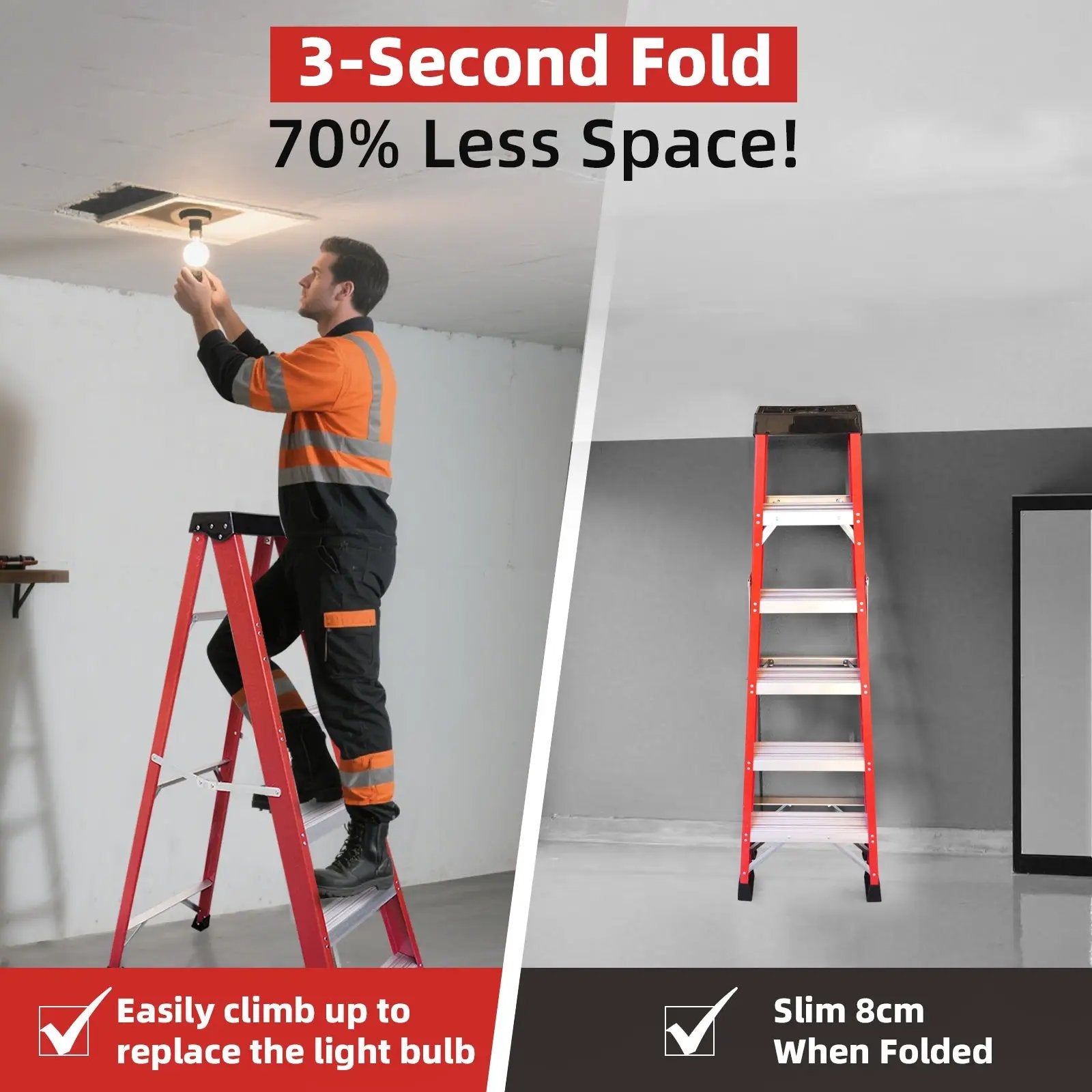 Fiberglass Ladder - Electrical Engineering Step Ladder by HouseOfZazla
