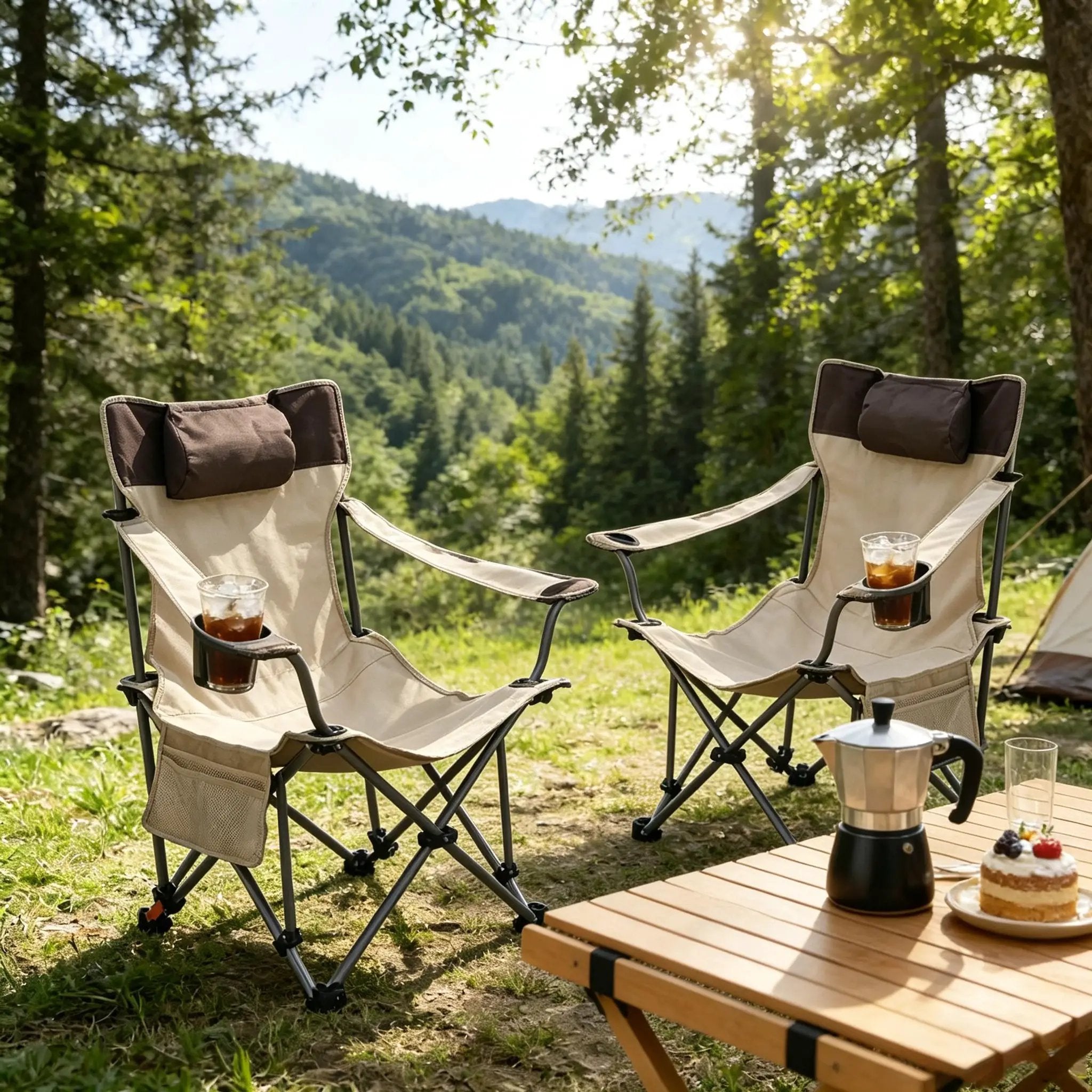 2PCS Outdoor Camping Chairs by HouseOfZazla