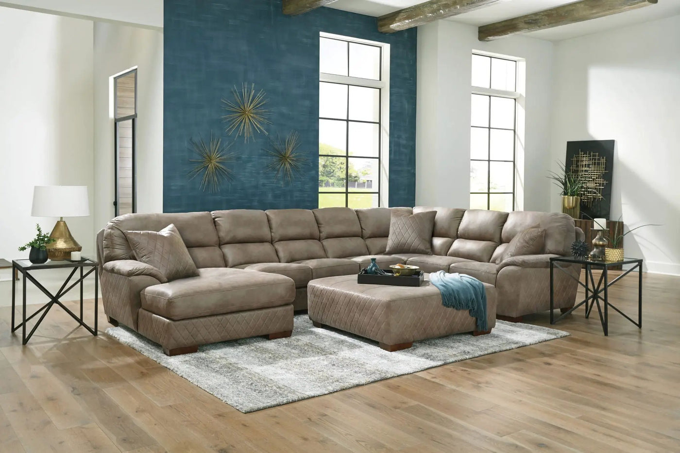 Royce - Sectional With Cocktail Ottoman by Unique Piece Furniture