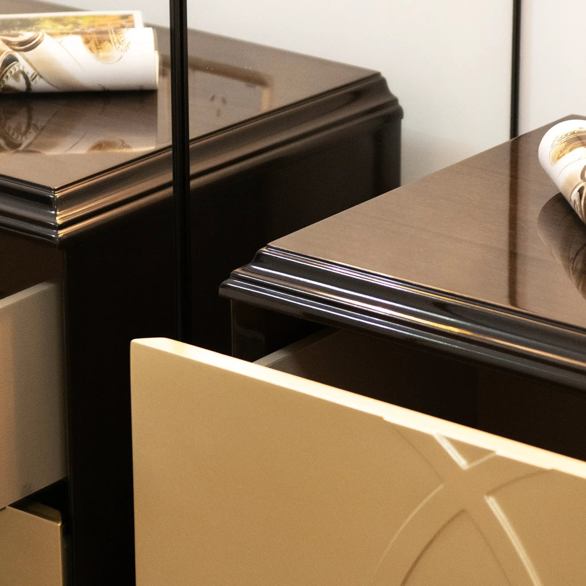 Verona 23" Wide Contemporary Glam Storage Side Table by HouseOfZazla
