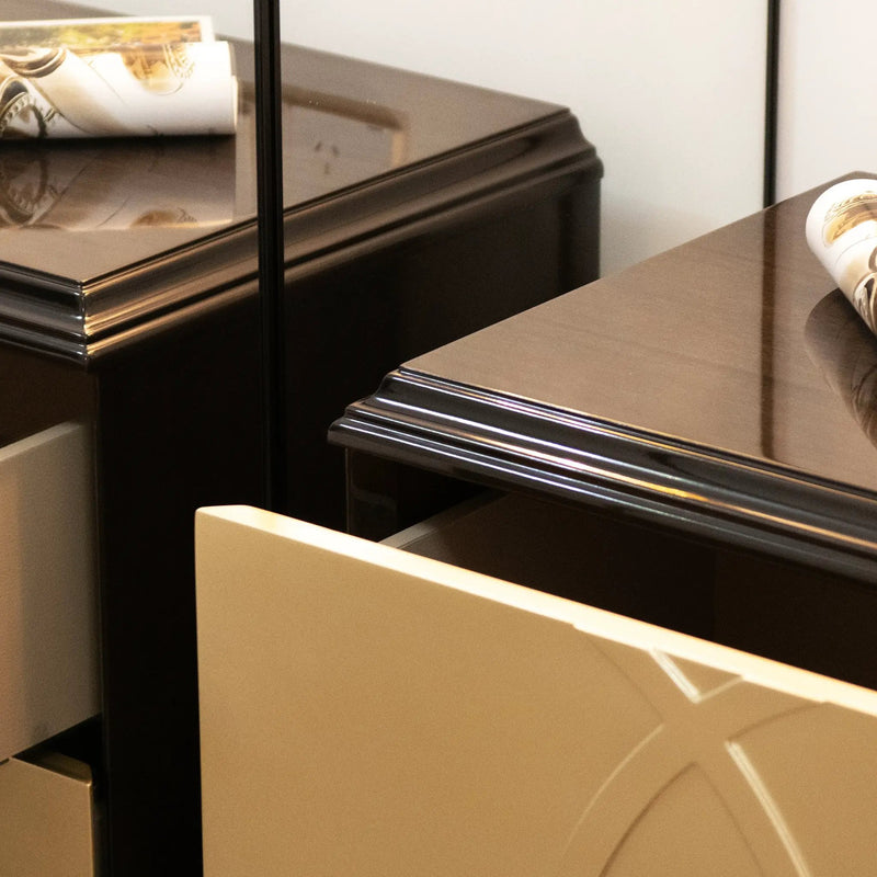 Verona 23" Wide Contemporary Glam Storage Side Table by HouseOfZazla