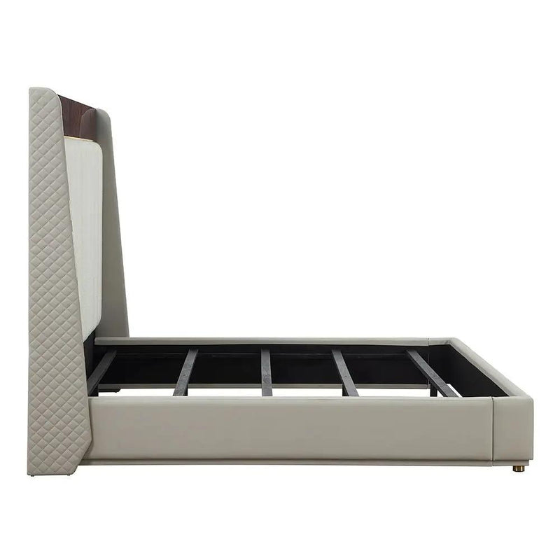 Jamonica - Eastern King Bed - Beige & Dark Brown by Unique Piece Furniture