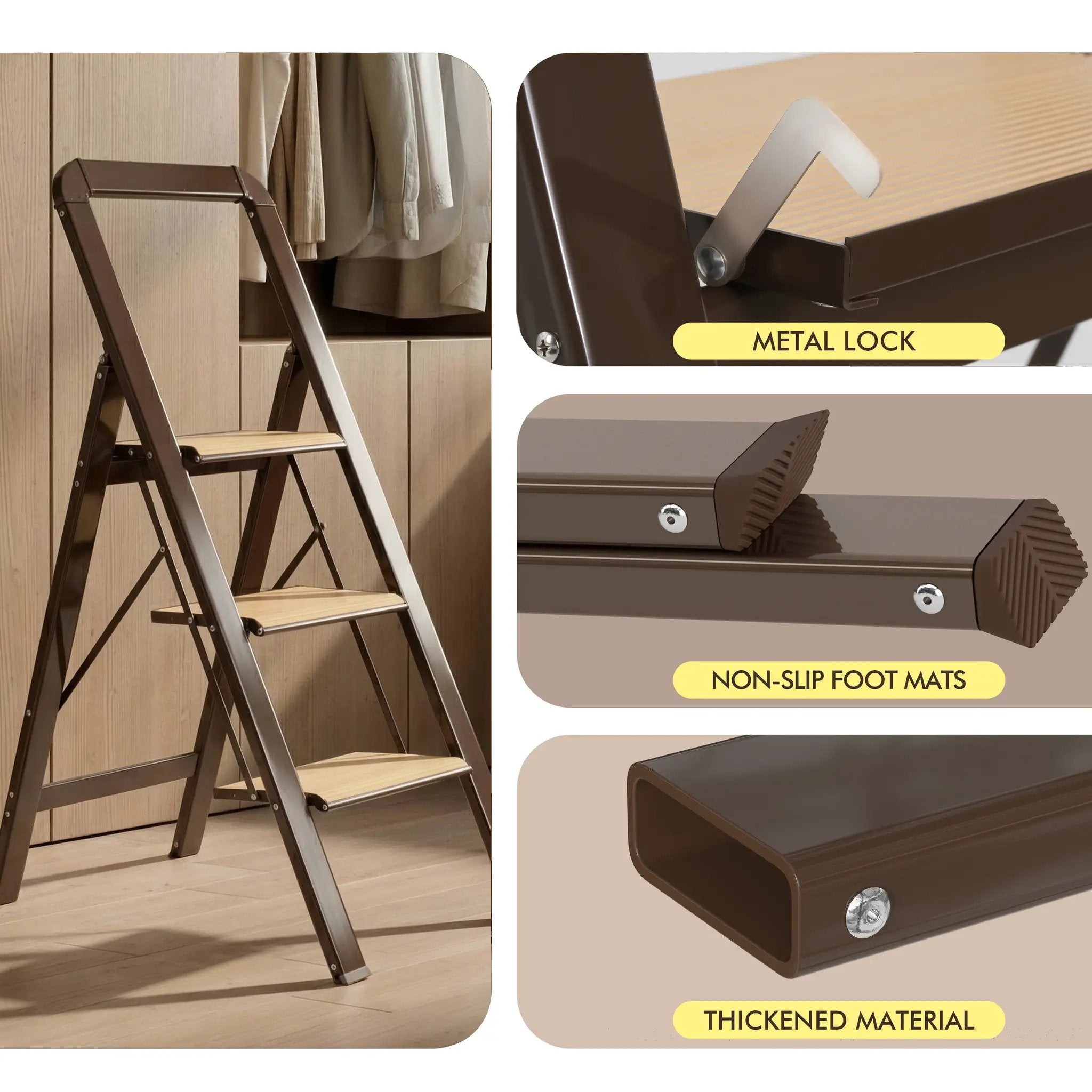 3 Step Ladder Folding Step Stool by HouseOfZazla