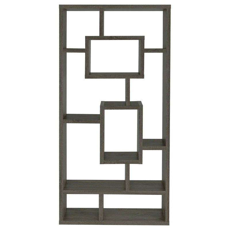 Corey 71-inch 8-shelf Bookshelf Weathered Grey by Unique Piece Furniture