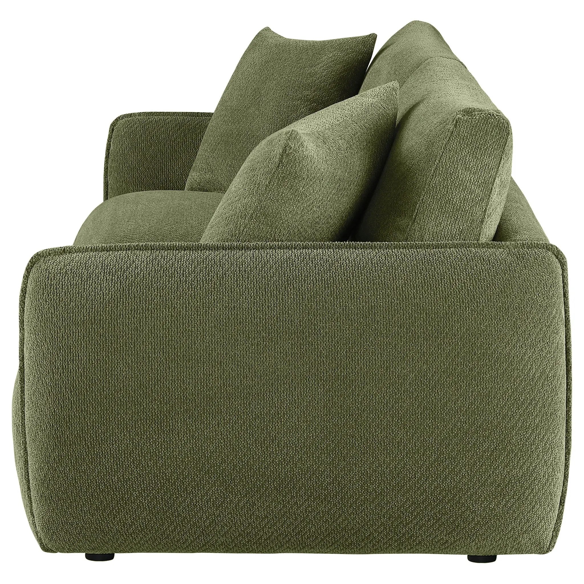 Elysia Chenille Upholstered Modular Lounge Loveseat Green by Unique Piece Furniture