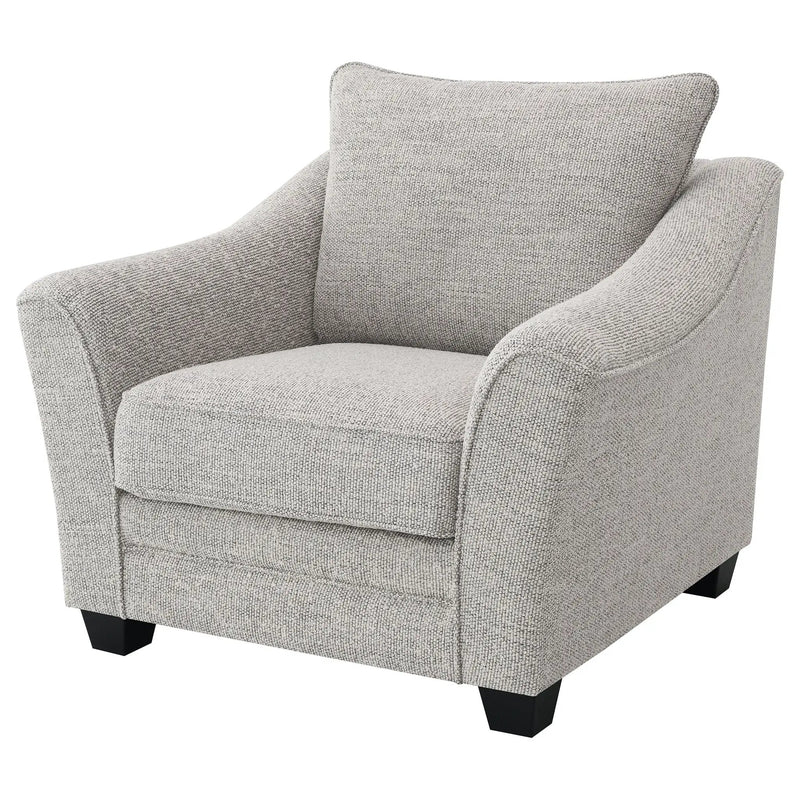 Tomkins Boucle Upholstered Chair Light Grey by Unique Piece Furniture