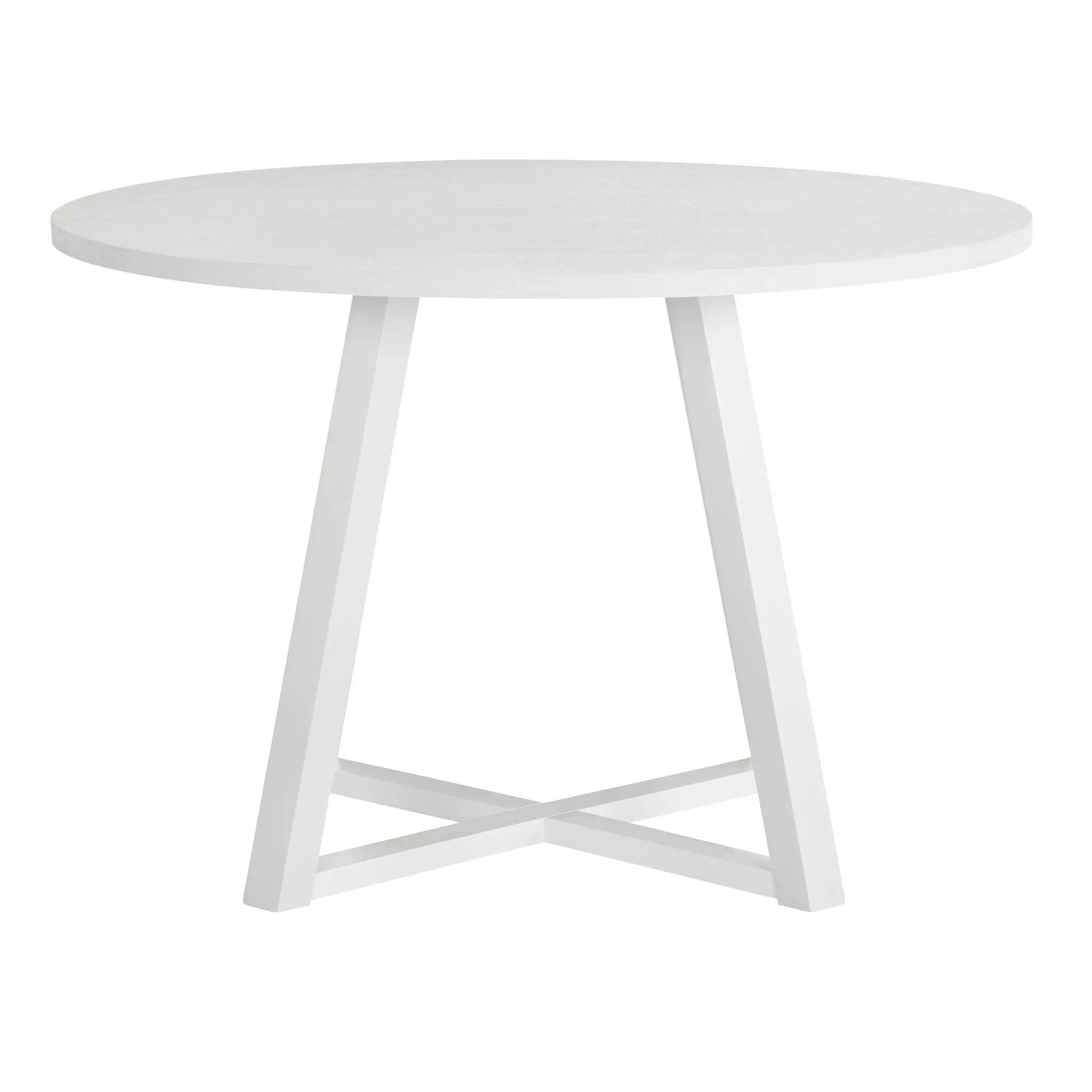 Edo - 5 Piece Dining Set, Trestle Dining Table With 4 Windsor Chairs - White by HouseOfZazla