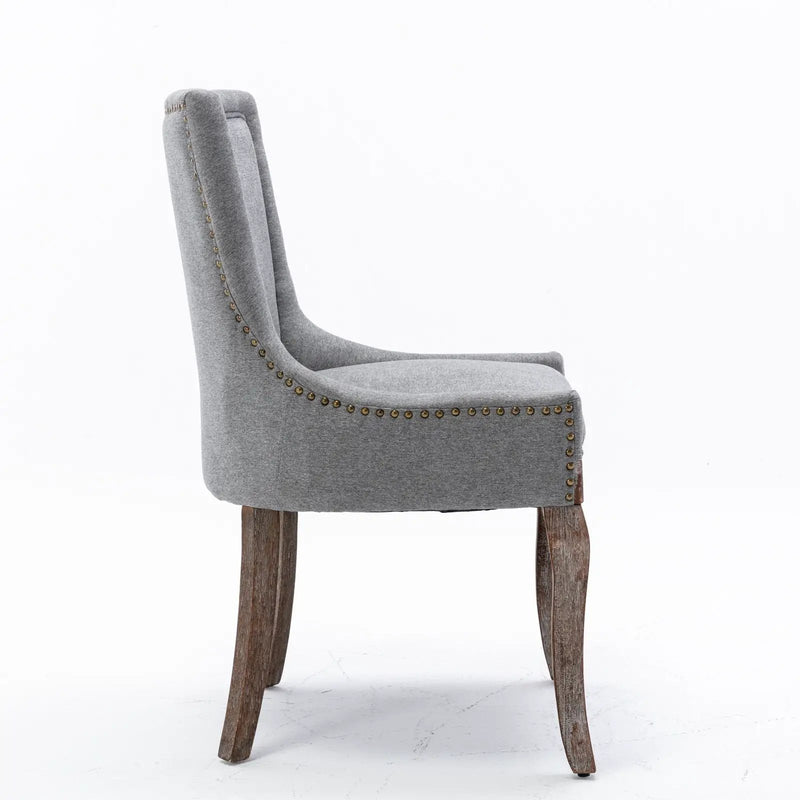 Ultra - Side Dining Chair, Nail Head (Set of 2) by HouseOfZazla