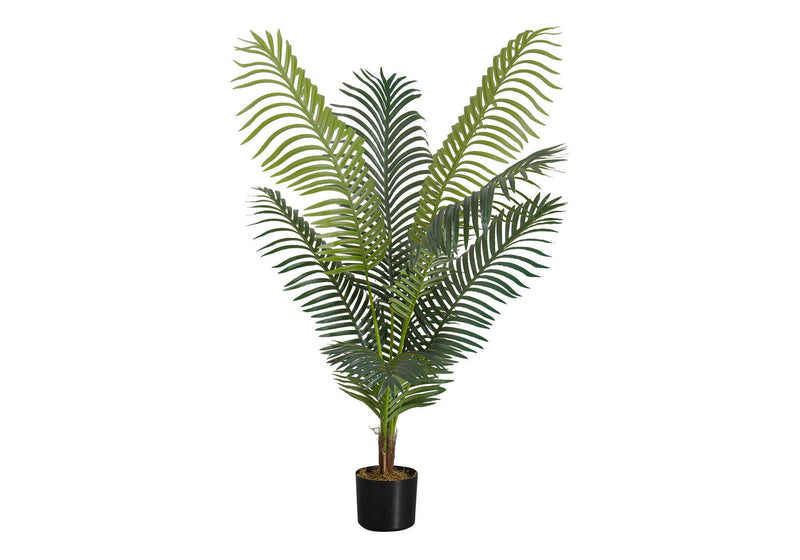 47" Tall Artificial Palm Tree with Real-Touch Leaves - Black Pot, photo 3 of 4