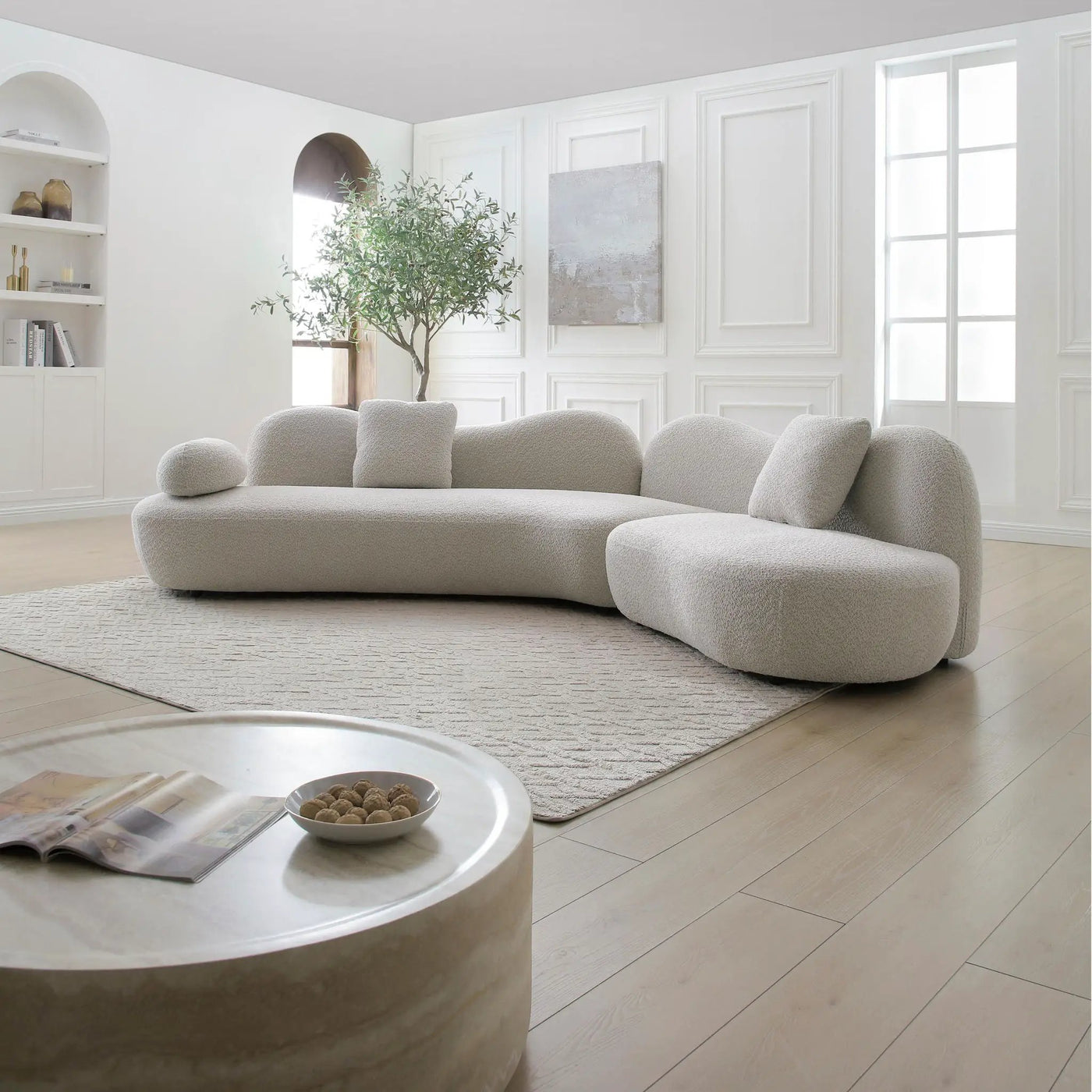 Modern Curved Modular 5 Seater Sofa by HouseOfZazla