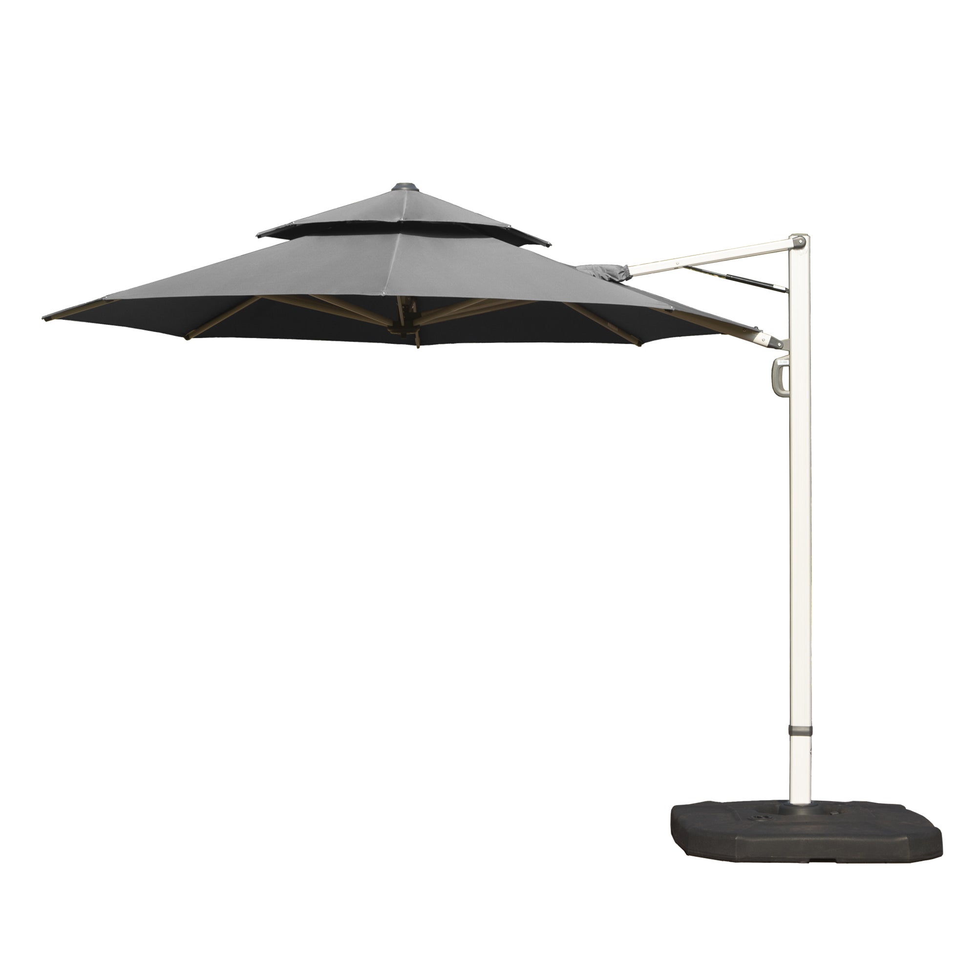 Round Cantilever Umbrella with Center Pole by HouseOfZazla