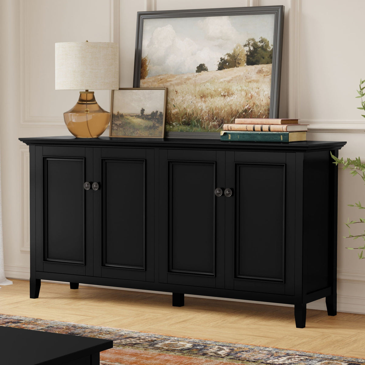 Amherst 4 Door Storage Cabinet with Adjustable Shelves - Dark Brown, Light Brown, Black, White, photo 28 of 40
