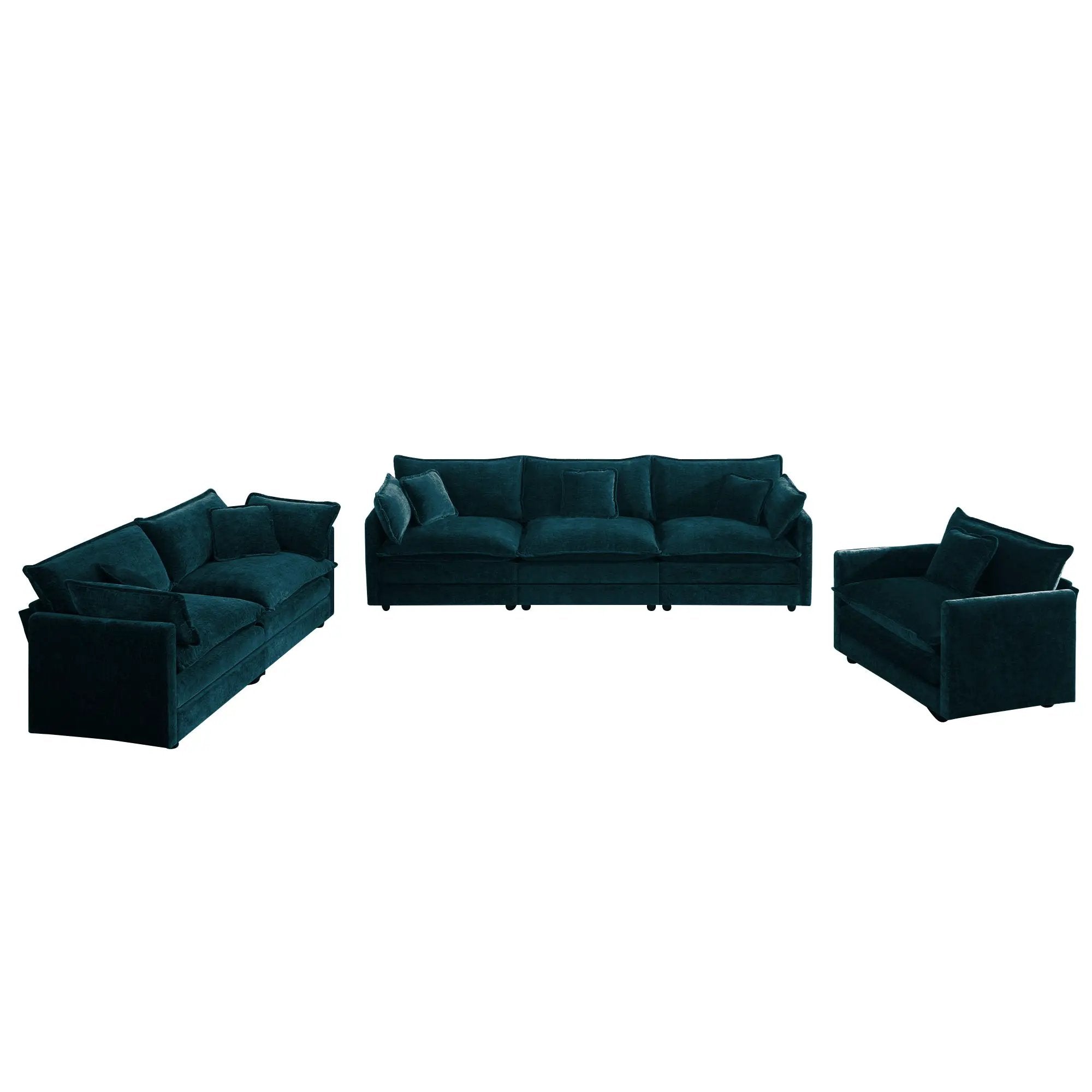 Modern 3 Piece Sofa Couch Set by HouseOfZazla